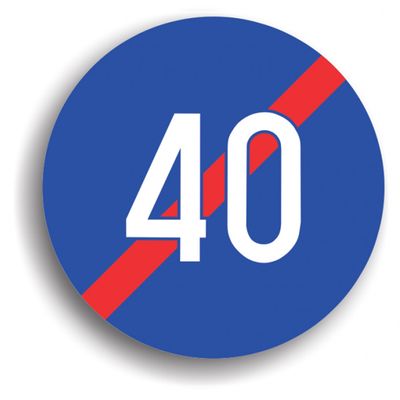 Indicator de reglementare - Sfârșitul vitezei minime obligatorii 80 cm