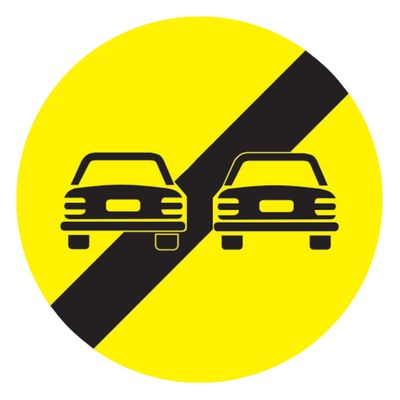 Indicator de semnalizare a lucrărilor - Sfârșitul interzicerii de a depăși 80 cm