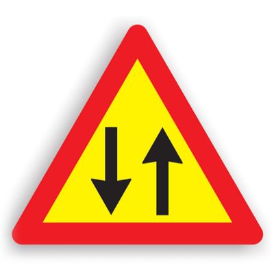 Indicator de semnalizare a lucrărilor - Circulație în ambele sensuri 90 cm