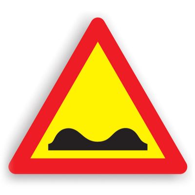 Indicator de semnalizare a lucrărilor - Drum cu denivelări 90 cm