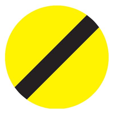 Indicator de semnalizare a lucrărilor - Sfârșitul tuturor restricțiilor 80 cm