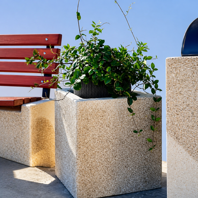 Jardinieră din beton stradală Petra