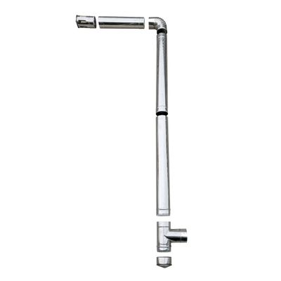 Kit evacuare centrală peleți Aden din inox, diametru 120 mm
