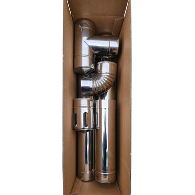Kit evacuare centrală peleți Aden din inox, diametru 120 mm