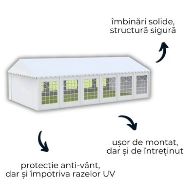 Cort profesional Plus xxl impermeabil Ignifug 10x20 m