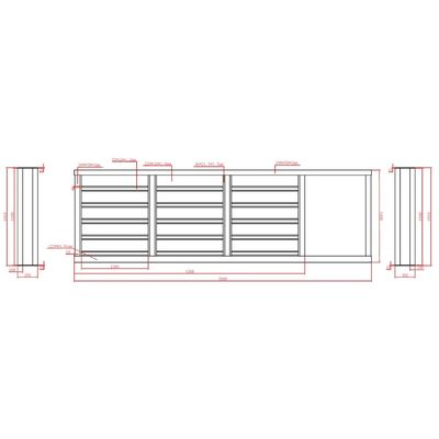 Poartă autoportantă metalică din aluminiu Neptun Line 5800 x 1800 mm, Maro RAL 8017