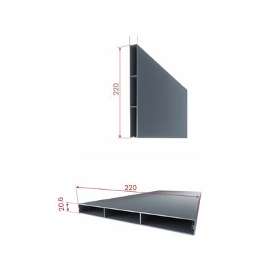 Poartă autoportantă metalică din aluminiu Neptun Line 5800 x 1800 mm, Maro RAL 8017