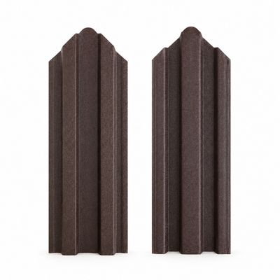 Șipcă metalică Zefra, 0,45 mm x 9,3 cm, Maro mat vopsită pe ambele părți, 2 m