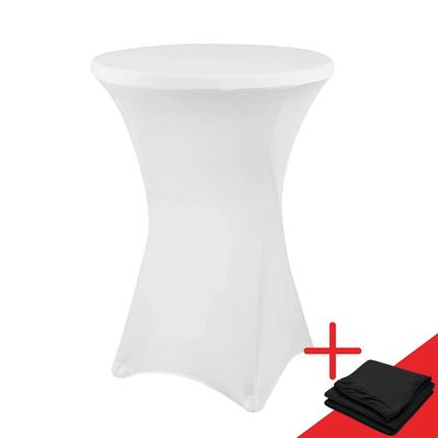 Masă cocktail pliabilă Debbie, 110 cm, cu Husă Albă + CADOU Husă Neagă