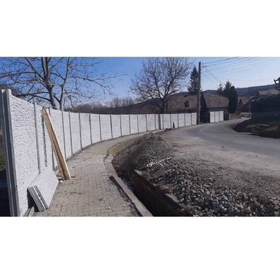 Gard beton Industrial Viking stâlpi cu model piatră 1,5 m