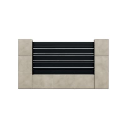 Panou gard aluminiu Neptun Line, fără stâlpi, 2000 x 1800 mm, Gri antracit RAL 7016