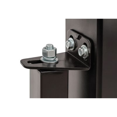 Set porți metalice din aluminiu Nerra Wave, Poartă mare 3000 x 1800 mm, Poartă mică 900 x 1800 mm, Negru lucios RAL 9005
