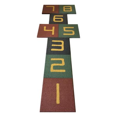 Pavele cauciuc tip șotron alveolare Colonial 50x50x3 cm multicolor