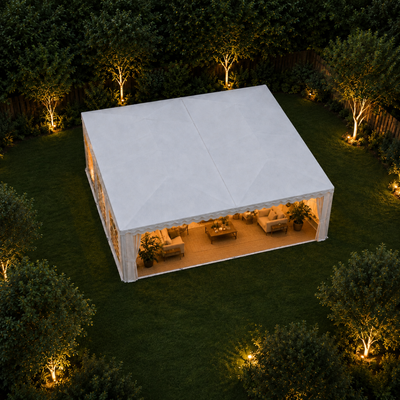 Pachet de două corturi 3x6 m Cortis profesional, configurație pătrată