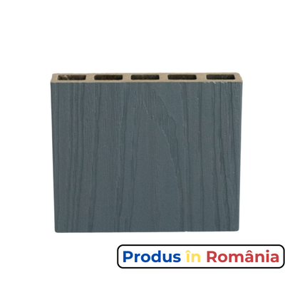 Pardoseală exterioară WPC Elite trafic greu 14 x 2,3 x 240 cm Mat ambele fețe, Gri antracit
