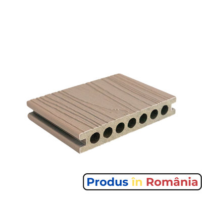 Dușumea exterioră WPC Elite 14 x 2,3 x 240 cm Mat ambele fețe, Cappuccino