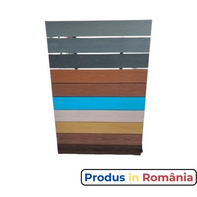 Dușumea exterioră WPC Elite 14 x 2,3 x 240 cm Mat ambele fețe, Laguna
