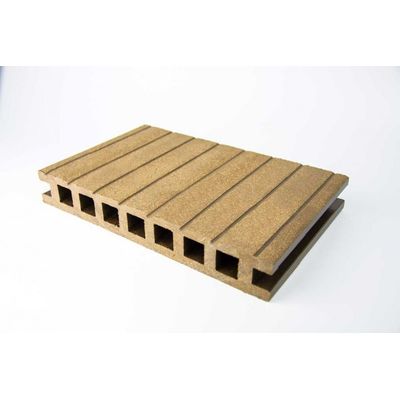 Pardoseală exterioară WPC trafic comercial 24,5 x 3,5 x 240 cm Periat o față, Maro închis