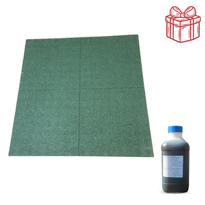 Pavele cauciuc plane Colonial 50x50x4 cm verde