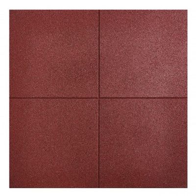 Pavele cauciuc plane Colonial 100x100x2 cm roșu