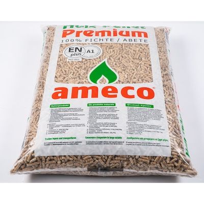 Peleți din rumeguș de molid AMECO ENplus A1, 15 kg