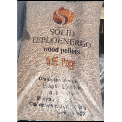 Peleți rumeguș mixt Solid Teploenergo, SGS, 15 kg
