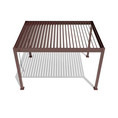 Pergolă bioclimatică Elite, 3x4 m, LED lumină caldă, Maro RAL 8017