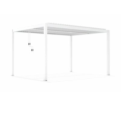 Pergolă bioclimatică Elite, 3x4 m, LED lumină caldă, Alb lucios RAL 9010