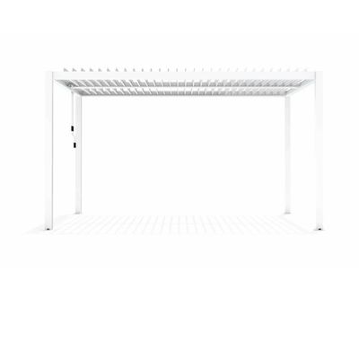 Pergolă bioclimatică Elite, 3x4 m, LED lumină caldă, Alb lucios RAL 9010