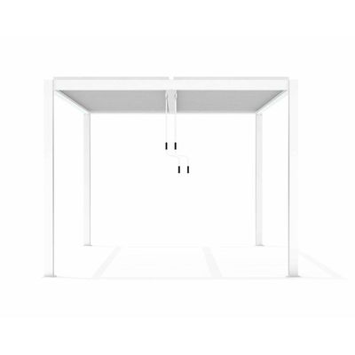 Pergolă bioclimatică Elite, 3x4 m, LED lumină caldă, Alb lucios RAL 9010