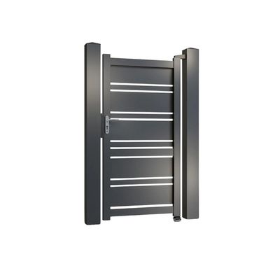Set porți metalice din aluminiu Neptun Line, Poarta mare 4000 x 1800 mm, Poarta mică 900 x 1800 mm, Gri antracit RAL 7016