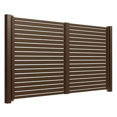 Porți batante din aluminiu Amara 3x2 m maro închis