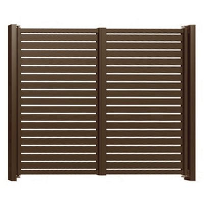 Porți culisante din aluminiu Amara 4x2 m maro închis