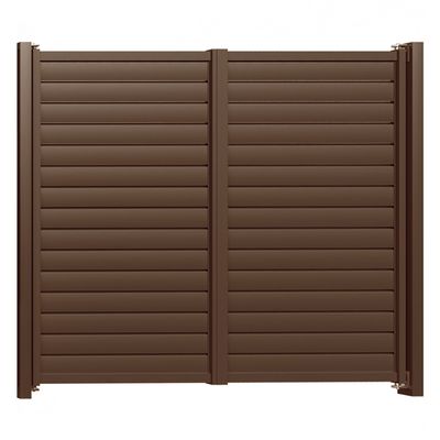 Porți culisante din aluminiu Hector 4x1,8 m maro închis