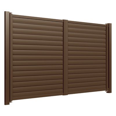 Porți batante din aluminiu Hector 3x1,8 m maro închis