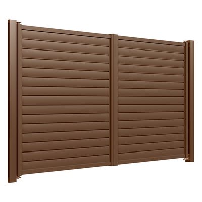 Porți batante din aluminiu Hector 4x1,8 m maro