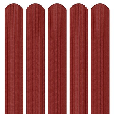 Șipcă metalică 3D Ronin 0,45 mm x 11,5 cm Roșu lucios (RAL 3011) vopsită pe ambele părți 1 m
