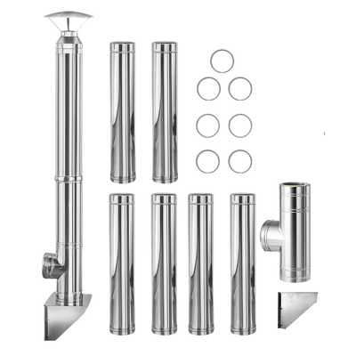 Coș de fum inox 7 m x 200 mm, profesional Izonox CeraPro, Pornire de la sol