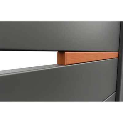 Set porți metalice din aluminiu Ragnar, Poarta mare 3500 x 1800 mm, Poarta mică 900 x 1800 mm, Gri antracit RAL 7016