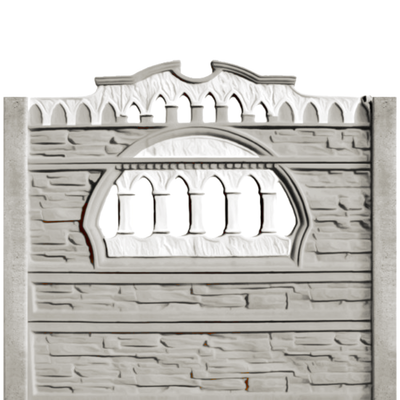 Gard beton Victorian 2 cu stâlpi simpli 1,95 m
