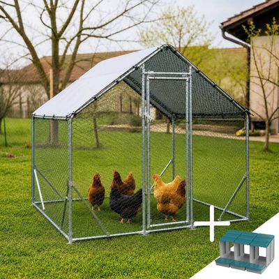 Pachet PROMO Țarc găini Rico 2x2 m + Cuibar găini Rico 3 compartimente