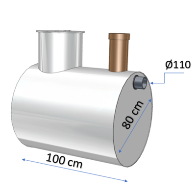 Separatoare grăsimi Charan din polietilenă 500 L - 1,2 L/s