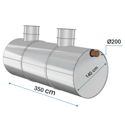 Separatoare hidrocarburi Charan din polietilenă 5000 L - 15 L/s