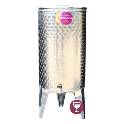 Set Cisternă inox depozitare Alsace 145 L + Capac anti praf + Capac flotant + Robinet