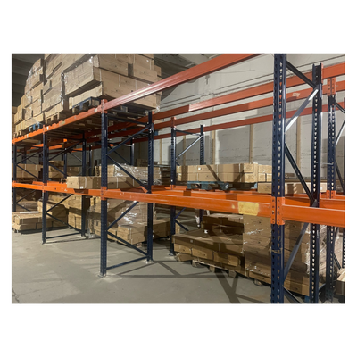 Extensie raft depozit MECALUX Second Hand pentru paleți H290 x L270 x A100 cm cu 3 niveluri