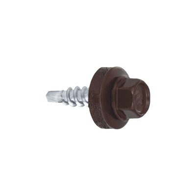 Set 100 șuruburi autoforante pentru șipcă metalică 4,8x19 mm RAL (8017)