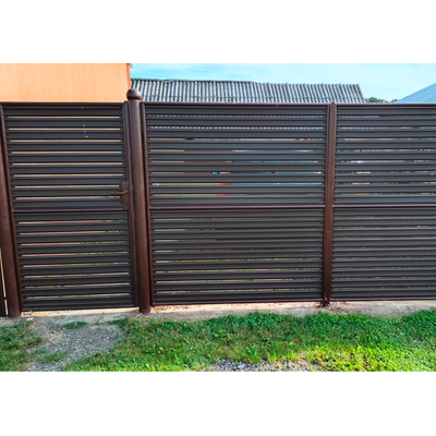 Șipcă metalică 2D Ronin 0,5 mm x 9 cm Maro mat (RAL 8017) vopsită pe ambele părți 1.1 m