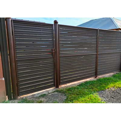Șipcă metalică 2D Ronin 0,5 mm x 9 cm Maro mat (RAL 8017) vopsită pe ambele părți 1 m