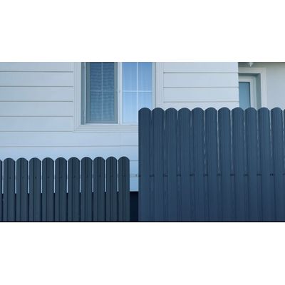 Șipcă metalică 3D Ronin 0,45 mm 11,5 cm Gri mat față (RAL 7024), gri mat spate (RAL 7024) 1.7 m