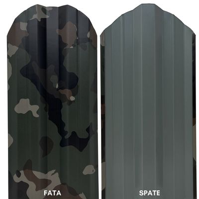 Șipcă metalică gard Lucius 0,4 mm x 11,5 cm Camuflaj + CADOU Șuruburi 1 m Șipcă metalică gard Lucius 0,4 mm x 11,5 cm Camuflaj + CADOU Șuruburi 1 m